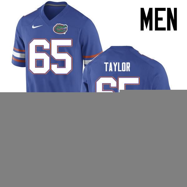 Men's NCAA Florida Gators Jawaan Taylor #65 Stitched Authentic Nike Blue College Football Jersey UIQ0065FO